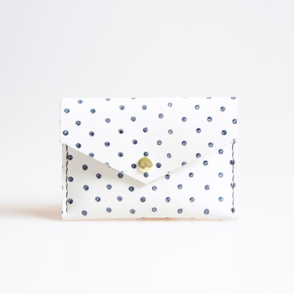 Leather Polka Dot Card Case